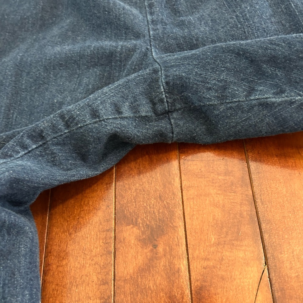 Chic Dark Wash Elastic Waist Denim Pull On Pants Size 18 Petite - Picture 5 of 8